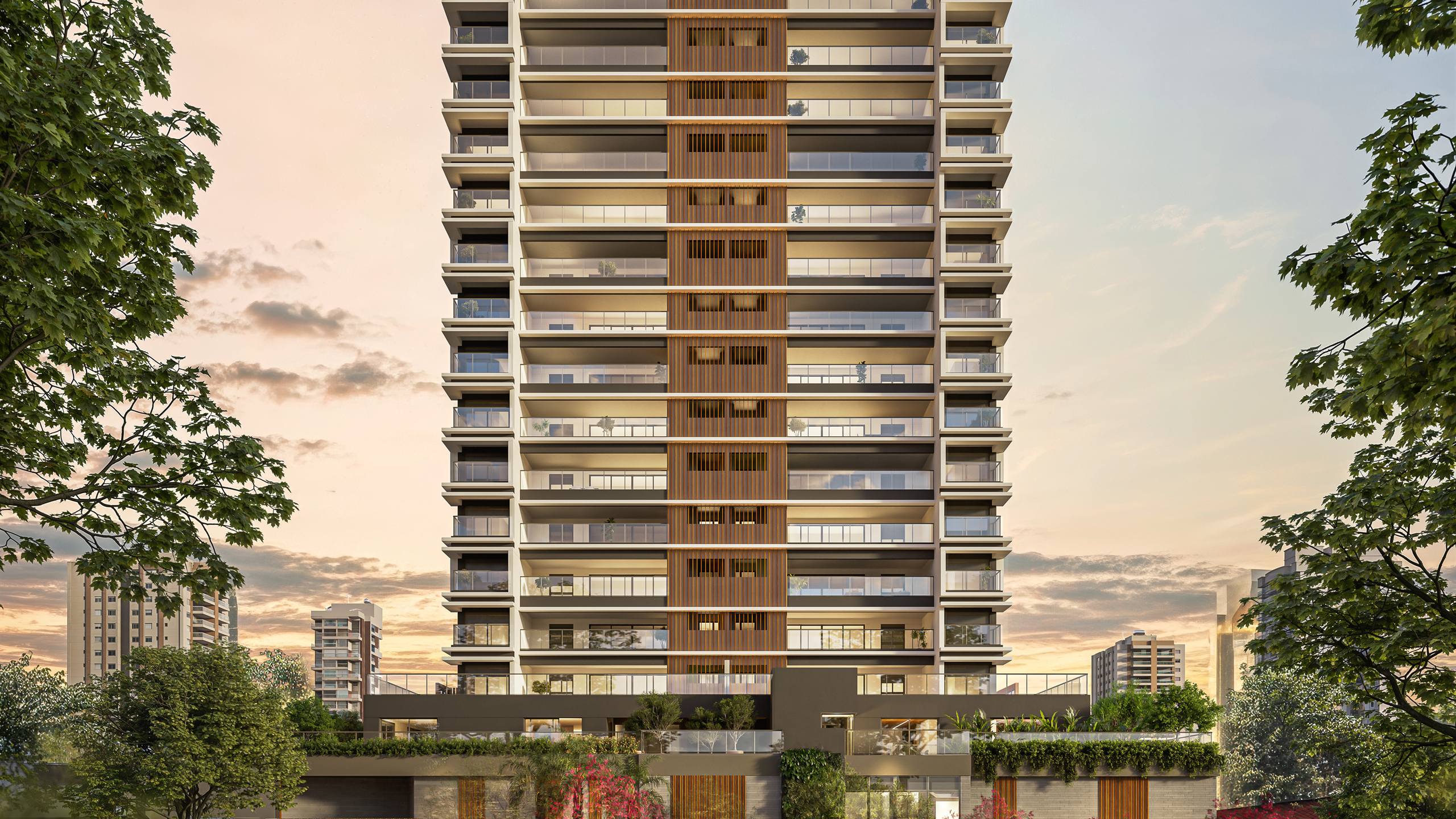 Fachada do Core Klabin, na Chácara Klabin, São Paulo