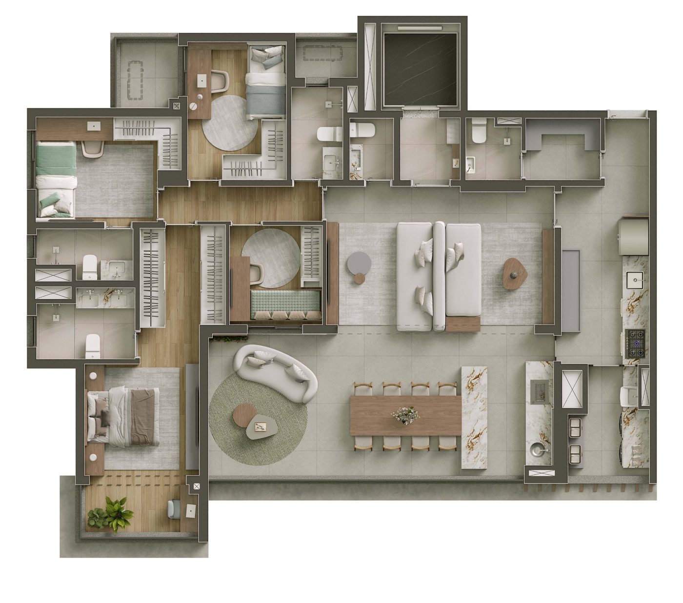 4 Dorms · 161 m² do Core Klabin