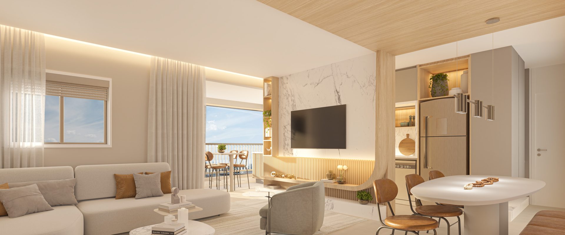 Living de apartamento do LINN Vila Mariana