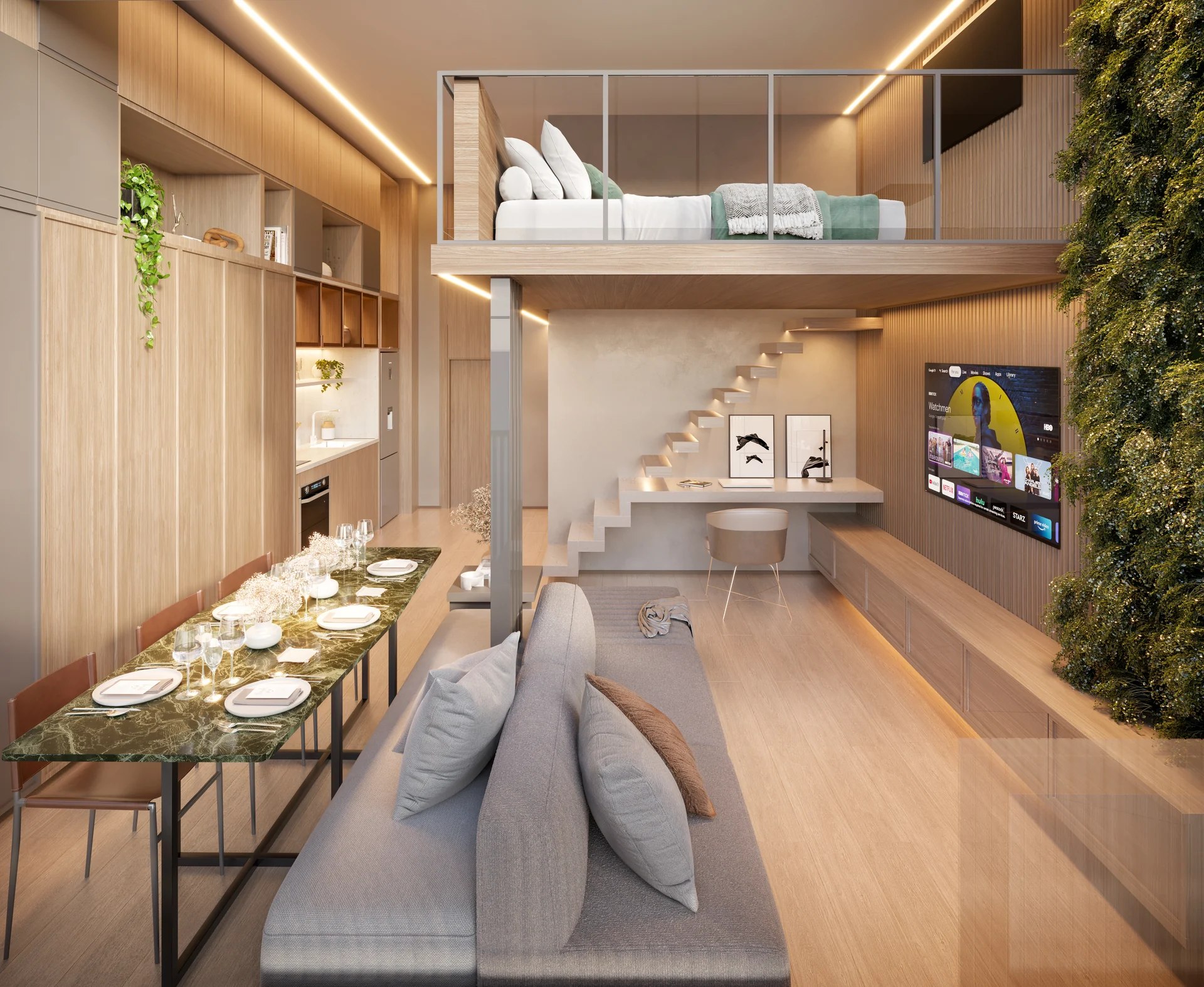 Living decorado de 35 m² do NIK Estilo Paulista