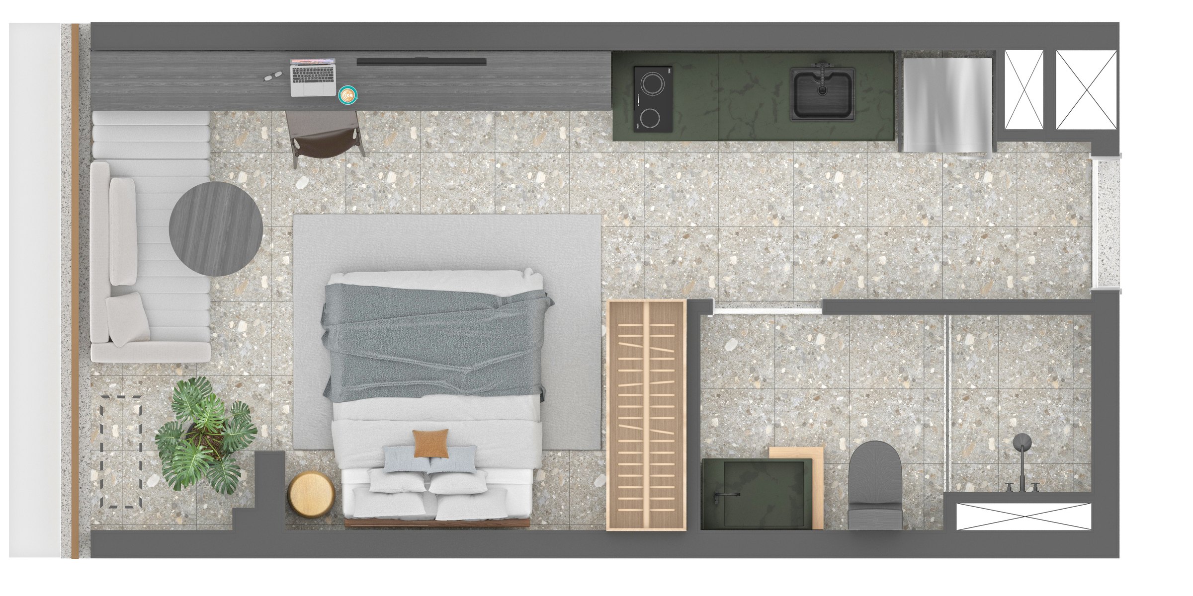 Studio · 24 m² do NIK Faria Lima